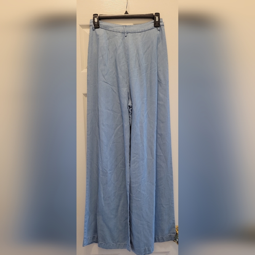 Sadie & Sage Light Blue Wide-Leg Pants - Picture 2 of 8